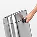 Brabantia Touch Bin, 10 Gal / 40L, Matte Steel Fingerprint Proof, 378683