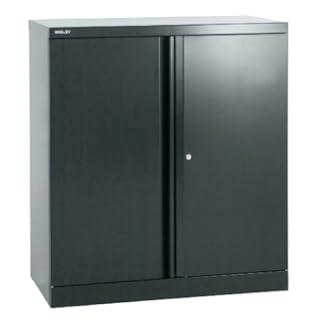 BISLEY Flügeltürschrank Aktenschrank Flügeltürenschrank Werkzeugschrank Stahlschrank Ordnerschrank Schwarz