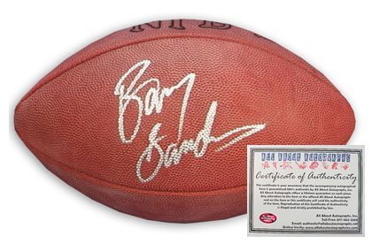 Barry Sanders Detroit Lions NFL Hand Signed Football