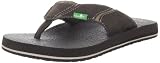Sanuk Mens Fault Line Flip Flop,Brown,11 M US