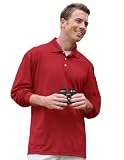 Men's Escalate Poly pique long sleeve golf shirt