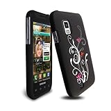 Rubberized Abstract Dancing Floral Hard Protector Case Cover For Samsung Fa ....