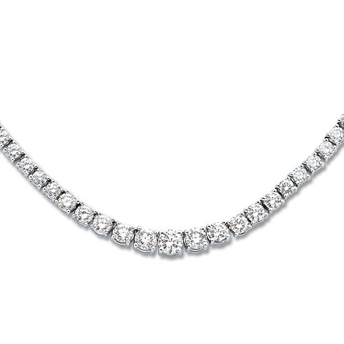14K White Gold 8 ct. tw. Graduated Diamond Tennis 