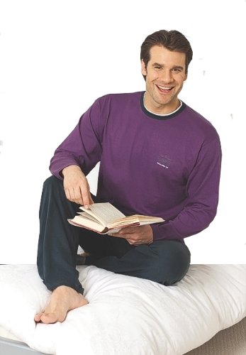 Moonline Herren-Schlafanzug 100% Baumwolle, in