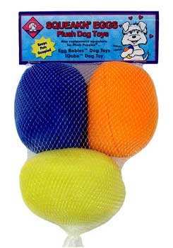 Kyjen Plush Puppies Squeakn' Eggs 3 pack Item #1278 PP01278