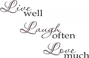Amazon.com - Live Well Laugh Often Love Much Picture Art - COLOR=AS