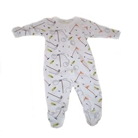 New Jammies Organic Cotton Footie Romper Golf