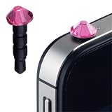 YAYAGO Schmuck Diamant Pink Staub Feuchtigkeits Schutz Kappe für Apple iPhone 3 3GS 4 4S und alle Geräte mit 3,5 mm Klinkenbuchse inkl. dem Original YAYAGO Clean-Pad