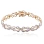 18k Yellow Gold Plated Sterling Silver Diamond-Accent Bracelet, 7.25"