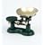 ICD Kitchen Scales in Cast Iron with Brass Scoop, Green