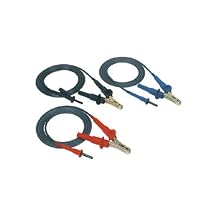 AEMC 2119 Series 3-Piece Color-Coded Lead Set with Clip for 5000V Megohmmeter