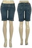 BONGO Stretch Crinkle Denim Shorts