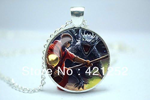 Pretty Lee 2015 Fashion Harry And The Hungarian Horntail Harry Potter And The Goblet Of Fire Book Cover Necklace Glass Cabochon Christmas gift