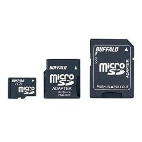 BUFFALO microSD�J�[�h SD/miniSD�J�[�h�ϊ��A�_�v�^�t 1GB RMSD-1G