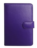 Mochie Enterprise Amazon Kindle 3 Ebook Synthetic Leather Opening Case Cover Jacket with Interior Compartments - Purple