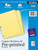 Avery  Copper Reinforced Preprinted Dividers with 1-31 Tabs, 31-Tab Set (24283)