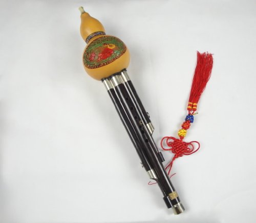 Ebony 3 Octaves Gourd Flute Hulusi Woodwind + Case #107 - FREE SHIPPING