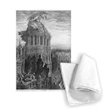 Gargantua on the towers of Notre-Dame at.. - Tea Towel 100% Cotton - Art247 - Tea Towel - 46x70cm