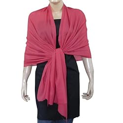 Crimson Cashmere Pashmina Shawls Handcrafted in India 80 x 28 inches