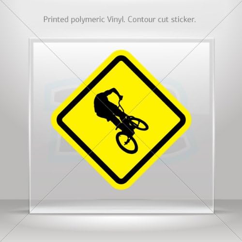 Decals Stickers bmx bicycle area sign car helmet window bike Garage door 6 X 6 Inches Vinyl color print 0600 ZK26X