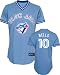 Vernon Wells Jersey: Adult 2010 Majestic Alternate Light Blue Replica #10 Toronto Blue Jays Jersey