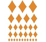 Set of 30 - Nut Brown Diamonds Vinyl Wall Graphic Decals Stickers