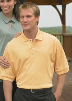 Big Mens Short Sleeve Golf Polo Shirt with Tonal Micro-Stripe Pattern (Big & Tall and Regular Sizes)