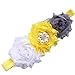 Great Deal(TM) Baby's Girls Soft Headband W/White Yellow and Grey Lace Flower