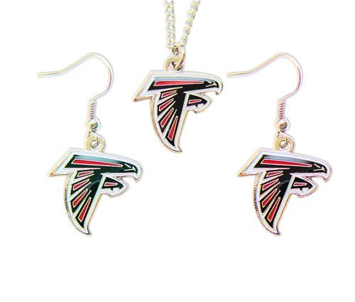 Atlanta Falcons Necklace and Dangle Earring Charm Set NFL