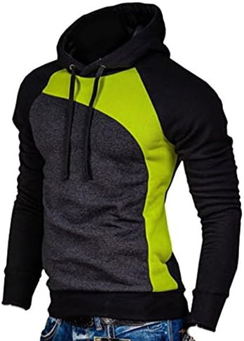 Men's Fashion Color Block Pullover Hoodies