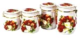 APPLE Latching AIRTIGHT 4 Canisters Set 3-D *NEW!!*