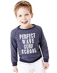 Pure Cotton Crew Neck Sweat Top