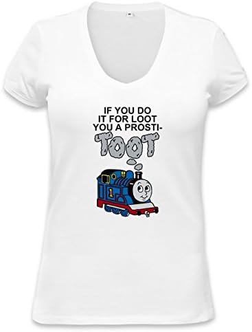 Prosti-Toot Womens V-neck T-shirt Medium