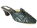 Beachcombers! Ethnic Embellished Heels Silk Sequin & Beaded Indian Khussa Belly Dance Wedding Shoes