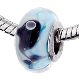 Pugster Aquamarine Lovely Whale Fish Murano Glass Charm Beads Fits Pandora Charms Bracelet