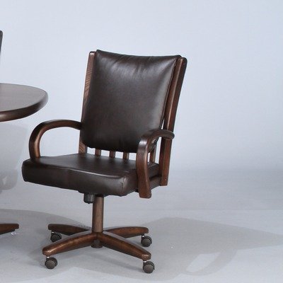 Chromcraft Core Tilt Swivel Chair with Venus Chocolate Fabric