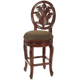 Click here to buy Montgomery Swivel Cntr Stool Tuscan Mahogany by Home Decorators Collection.