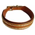 Dogs Kingdom Lederhalsband Marrakesch Hundehalsband Marrakesch, hellbraun, Gr. 3 x 40-45 cm