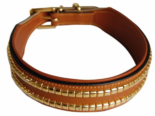 Dogs Kingdom Hundehalsband Marrakesch, hellbraun, Gr. 3 x 45-50 cm