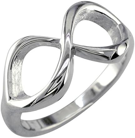 Classic Infinity Ring, 10mm Wide in Sterling Silver size 13.5