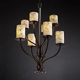 Justice Design ALR-8788-10-MBLK Sonoma 8-Light 2-Tier Chandelier