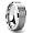 Tungsten Carbide Men's Ladies Unisex Ring Wedding Band 8MM (5/16 inch) Flat Step Brushed Finish Band Comfort Fit (Available in Sizes 8 to 12) size 11