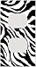 Jagged Zebra Skin Print Decorative Outlet Cover