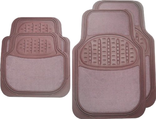 Mimax 19-2301 230 Series Red Rubber Mat with Carpet Heel Pad - 4 Piece.
