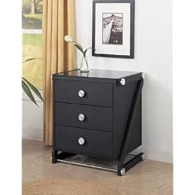 Z Bedroom Three Drawer Chest Black (24 7/8 x 20 x 28H) Z Bedroom Three Drawer Chest - Black (24-7/8" x 20" x 28"H)