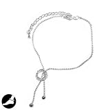 SG Paris Anklet Chain 20cm+Ext Silver Crystal Transparent/Crystal Anklet Chain Anklet Chain Metal/Enamel/Strass Summer Teenager City Girl Fashion Jewelry / Hair Accessories Circle