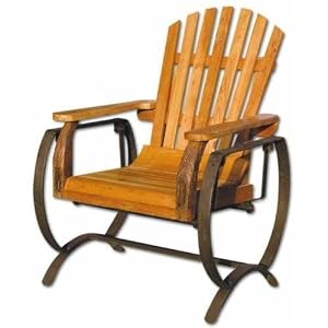 Adirondack Teak Wood Glider Chair by