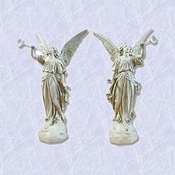 Trumpet Angel statue home garden italian sculpture New
