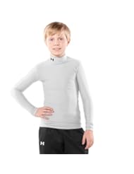 Sports: Under Armour Boys ColdGear? Compression Mock Youth Large White - Under Armour