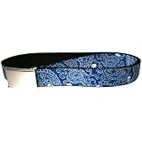 Bandana Skulls - Royal Blue and White Web Belt